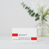 Visite Simple tendance mignon rouge noir blanc Carte de v (Debout devant)