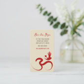 Visite Simple Yoga Om Ohm Calligraphie Zen Carte de visit (Debout devant)