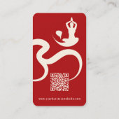 Visite Simple Yoga Om Ohm Calligraphie Zen Carte de visit (Dos)