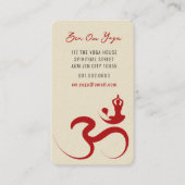 Visite Simple Yoga Om Ohm Calligraphie Zen Carte de visit (Devant)