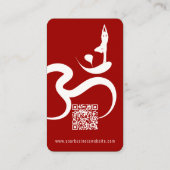 Visite Simple Yoga Om Ohm Calligraphie Zen Carte de visit (Dos)