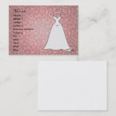 Visite "Simplement carte de profil de dentelle" (Devant / Derrière)