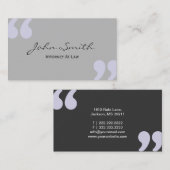 Visite Simples marques de devis Procureur/avocat Carte de (Devant / Derrière)