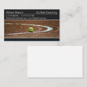 Visite Softball sur un terrain de softball Carte de visit (Devant / Derrière)