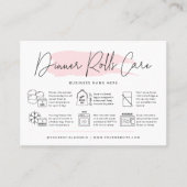 Visite Sourdouf Diner Rolls Carte de soins Aquarelle rose (Devant)