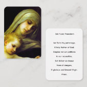 Visite Sous votre protection Carte de prière Vierge Marie (Devant / Derrière)