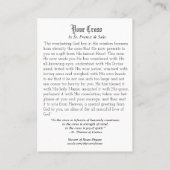 Visite St Francis de Sales sur "VOTRE" carte sainte (Dos)