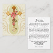 Visite St Francis de Sales sur "VOTRE" carte sainte (Devant / Derrière)