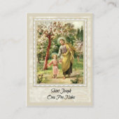 Visite St Joseph marchant avec la carte sainte de Jésus (Devant)