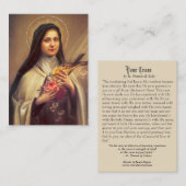 Visite St Therese et carte sainte de St Francis de Sales (Devant / Derrière)
