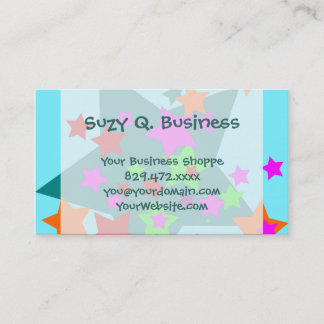 Visite Star Struck Turquoise Stars Collage Carte de visit