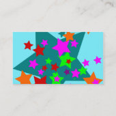 Visite Star Struck Turquoise Stars Collage Carte de visit (Dos)