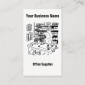 Visite Stationers et fournitures de bureau Carte de visit (Dos)