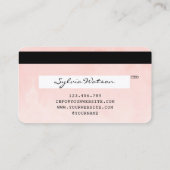 Visite Style de carte de crédit couleur rose vif (Dos)