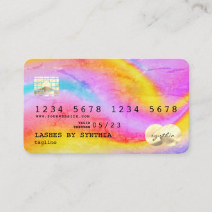 Visite Style de carte de crédit Gold Modern Ajouter un lo