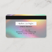 Visite Style de carte de crédit Holographique Metallic (Dos)