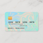 Visite Style de carte de crédit irisée Faux Holographique (Devant)