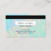 Visite Style de carte de crédit irisée Faux Holographique (Dos)