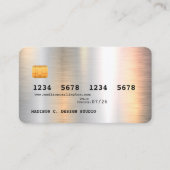 Visite Style de carte de crédit métallique (Devant)