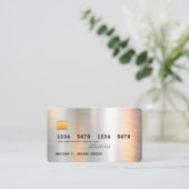 Visite Style de carte de crédit métallique (Debout devant)