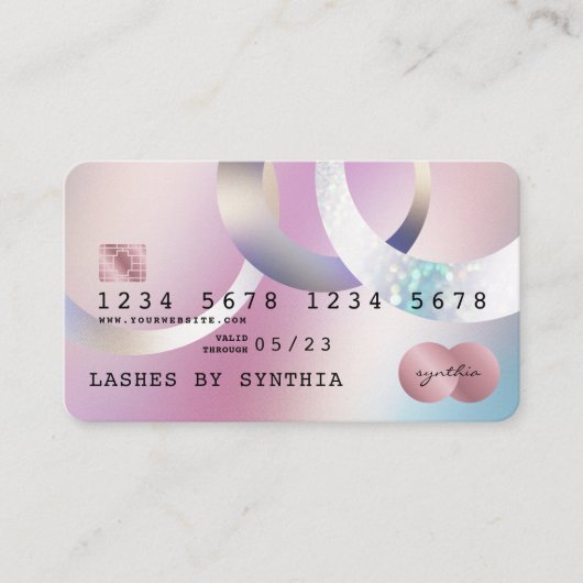 Visite Style de carte de crédit moderne Holographe (Devant)