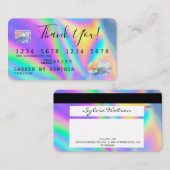 Visite Style de carte de crédit moderne Holographe Merci (Devant / Derrière)