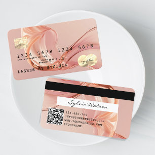 Visite Style de carte de crédit moderne QR Code Gold Blus