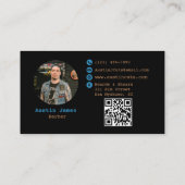 Visite Style industriel Fumée thème Barber Carte de visit (Dos)