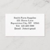 Visite Style occidental Rustique Wagon Wheel Carte de vis (Dos)