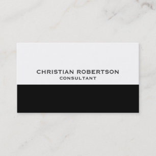 Visite Style tendance Noir Blanc Consultant Carte de visi
