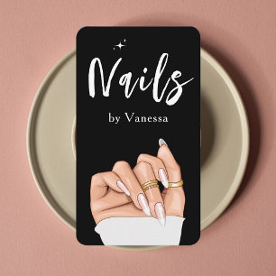 Visite Stylo Artiste de ongles Salon Qr Code Carte de vis