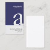 Visite Substituer enseignant Bold Monogram Carte de visit (Devant / Derrière)