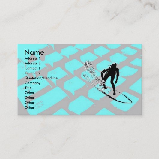 Visite Surfin la carte nette de profil (Devant)