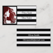 Visite Sylist carte de visite/cheveux (Devant / Derrière)