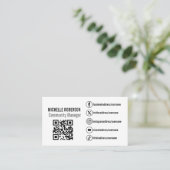 Visite Symboles des médias sociaux qr code carte de visit (Debout devant)
