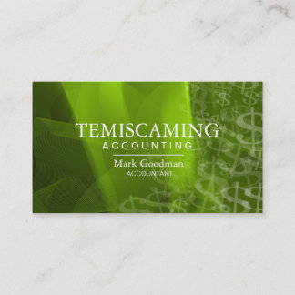 Visite Symboles dollar de blanc de vert de carte de