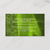 Visite Symboles dollar de blanc de vert de carte de (Dos)