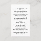 Visite Sympathie funéraire Carte de prière commémorative (Dos)