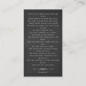 Visite Sympathie funéraire Carte de prière commémorative (Dos)