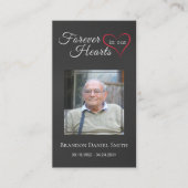 Visite Sympathie funéraire Carte de prière commémorative (Devant)