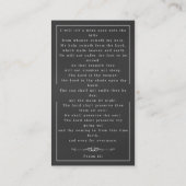 Visite Sympathie funéraire Carte de prière commémorative (Dos)