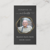 Visite Sympathie funéraire Carte de prière commémorative (Devant)