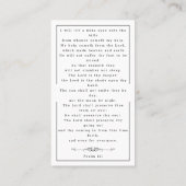 Visite Sympathie funéraire Carte de prière commémorative (Dos)