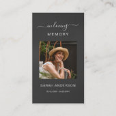 Visite Sympathie funéraire Carte de prière commémorative (Devant)