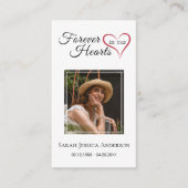 Visite Sympathie funéraire Carte de prière commémorative (Devant)