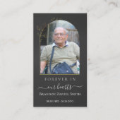 Visite Sympathie funéraire Carte de prière commémorative (Devant)