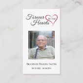 Visite Sympathie funéraire Carte de prière commémorative (Devant)