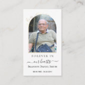 Visite Sympathie funéraire Carte de prière commémorative (Devant)