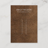 VISITE TANTE BROWN TEXTURE EN CUIR CARTE D'AFFICHAGE DE C (Devant)