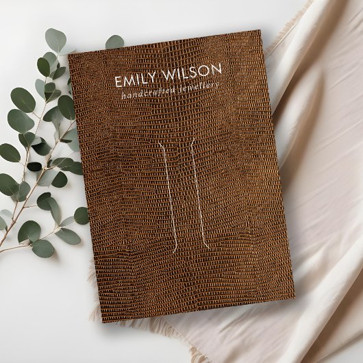 VISITE TANTE BROWN TEXTURE EN CUIR CARTE D'AFFICHAGE DE C